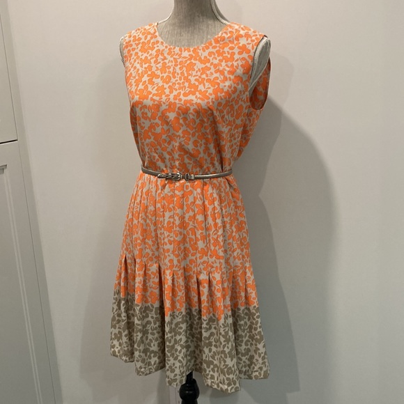 Calvin Klein Orange Fit and Flare Dress 8 medium - Picture 8 of 13